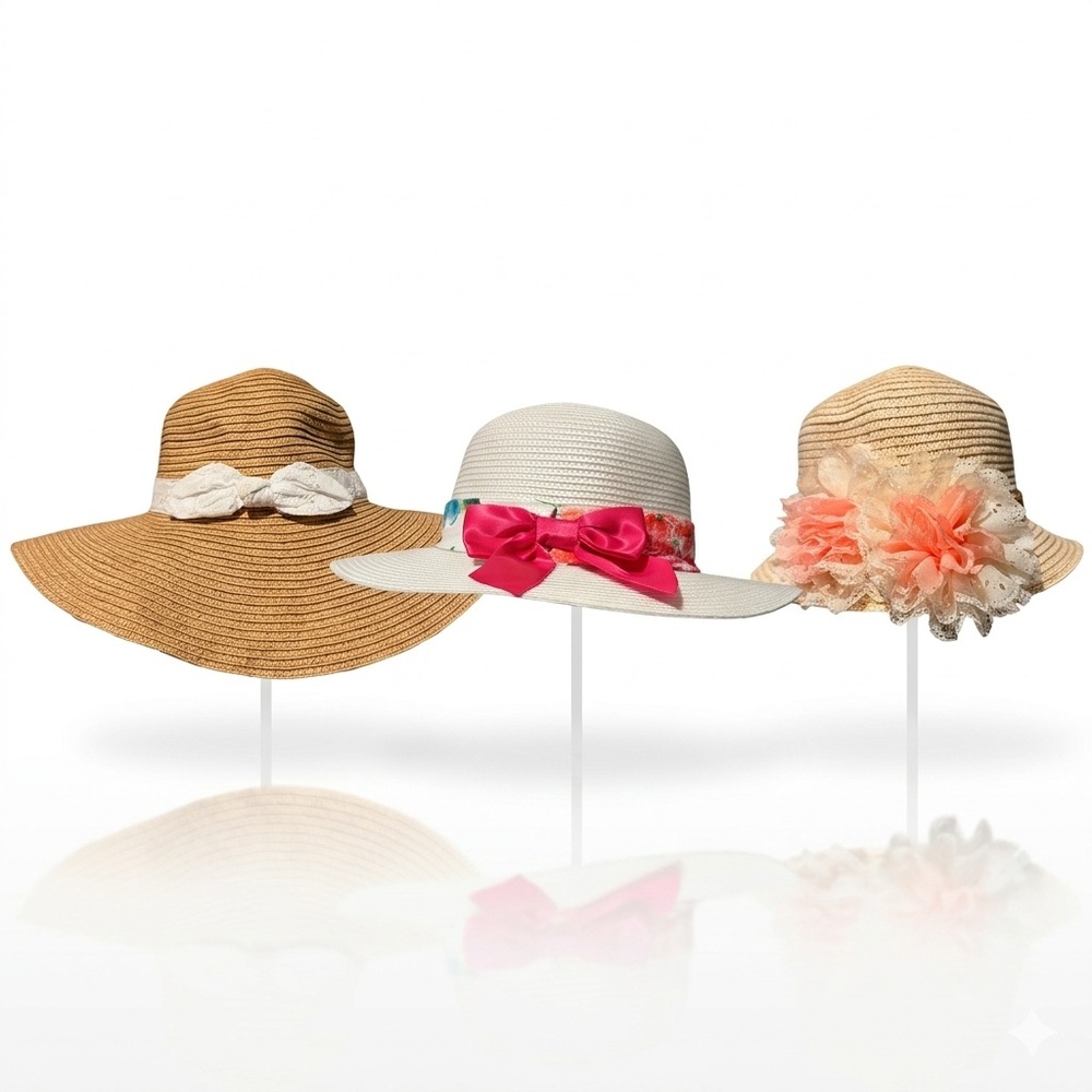 Darling Straw Sun Hats (3 Items)